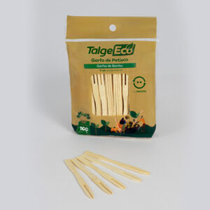 Mini Garfos de bambu para petiscos